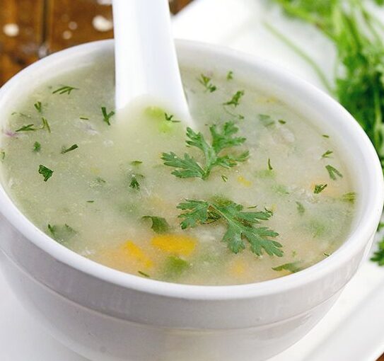 garlic oats and vegetable soup recipe _ vegetable soup with oats _ healthy garlic vegetable soup for weight loss