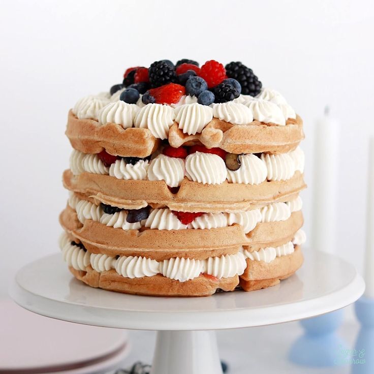 Belgian Waffle Layer Cake - Sugar & Sparrow (1)