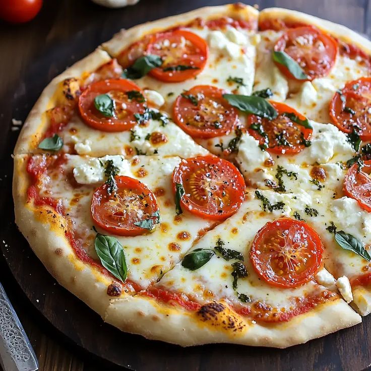 Four Cheese Margherita Pizza - Classic Italian Recipe - Zeste Plate