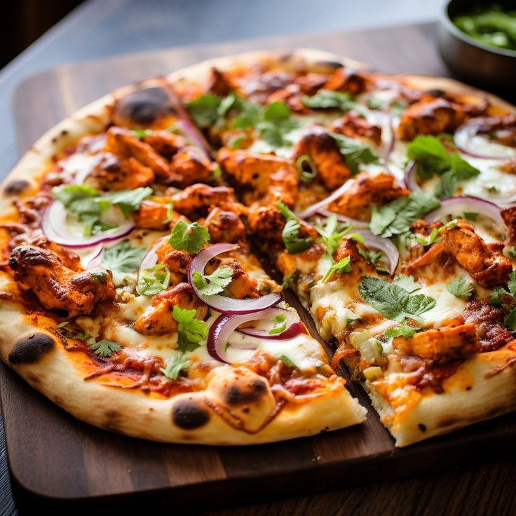 Tandoori Fusion Delight_ Butter Chicken Pizza