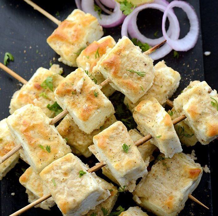 makhmali paneer tikka recipe _ makhmali paneer tikka in oven, tawa _ Mughlai style makhmali paneer tikka